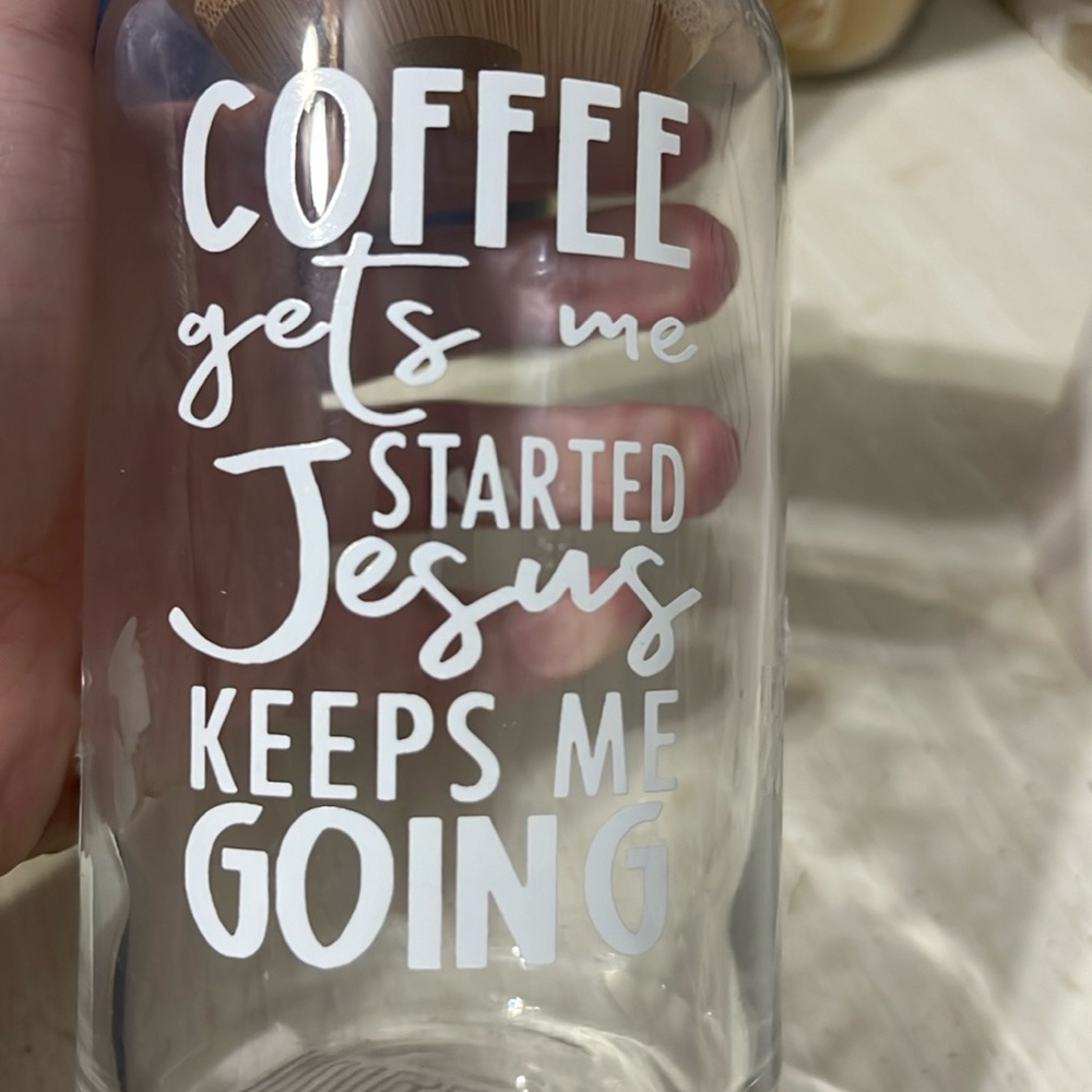 Glass cup from alterd state